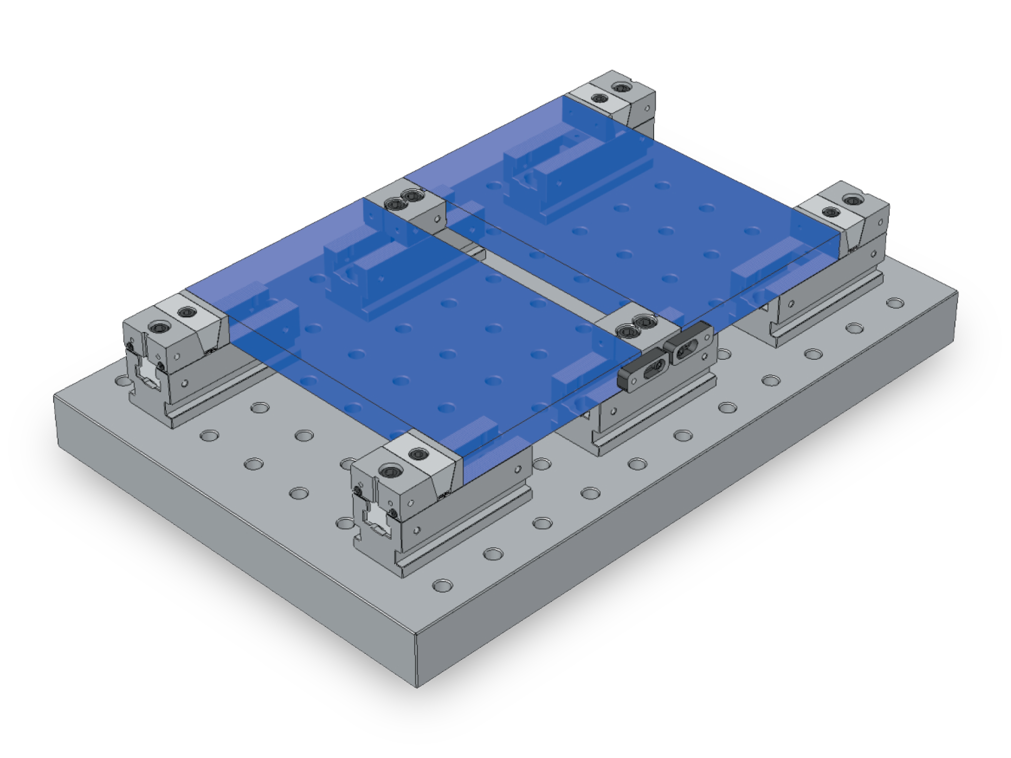 Use vises in tandem to grip extra large parts.